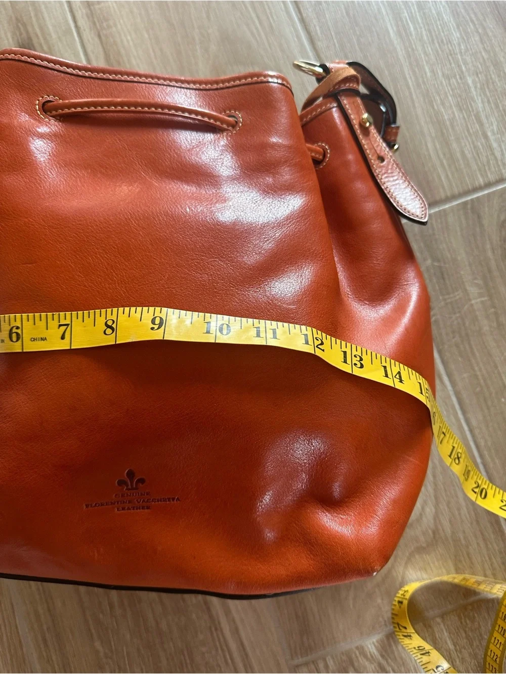 Dooney & Bourke Florentine Leather drawstring Distinguished Tassel Accents - Picture 9 of 12